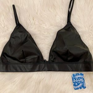 Free People Faux Leather Bralette